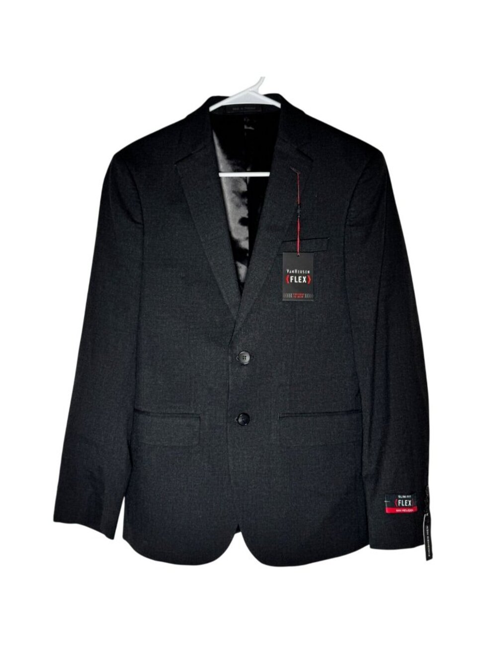 Van Heusen Flex Charcoal Gray Blazer Sport Jacket Size 36 Short NWT